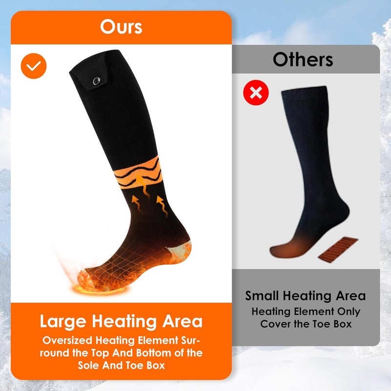 Heat Nice Heated Socks for Men Women, with APP Control, Washable Winter Foot Warmer Socks 6000 mAh Rechargeable Electric Socks, for Outdoor Camping, Hunting, Skiing, Hiking, Fishing, Cycling, Work - Image 4